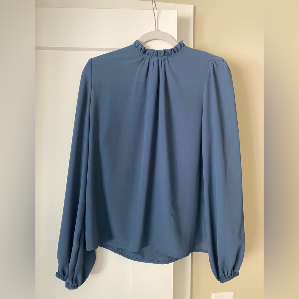 LYANER Long Sleeve Blouse | Blue | M